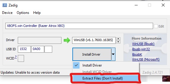 uninstalling a driver installed by zadig